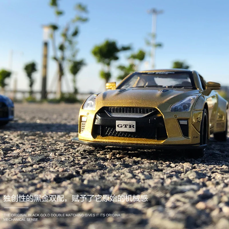 Новинка 1:32 гоночная Модель гоночного автомобиля Nissans GTR литые игрушечные