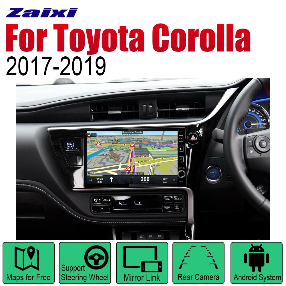 Для Toyota Corolla 2017 2018 2019 Автомобильный плеер DVD GPS навигация автомобильная Android