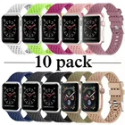 Ремешок дышащая повязка для Apple Watch Series 6 5 4 3 2 1 44 мм 40 мм, силиконовый браслет для Apple Watch 5 4 2 1 SE 44 мм 40 мм 42 мм 38 мм