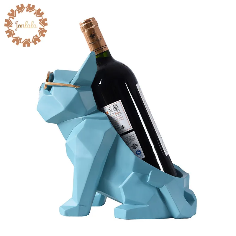 Винные стойки с геометрическим рисунком бульдога | Дом и сад
