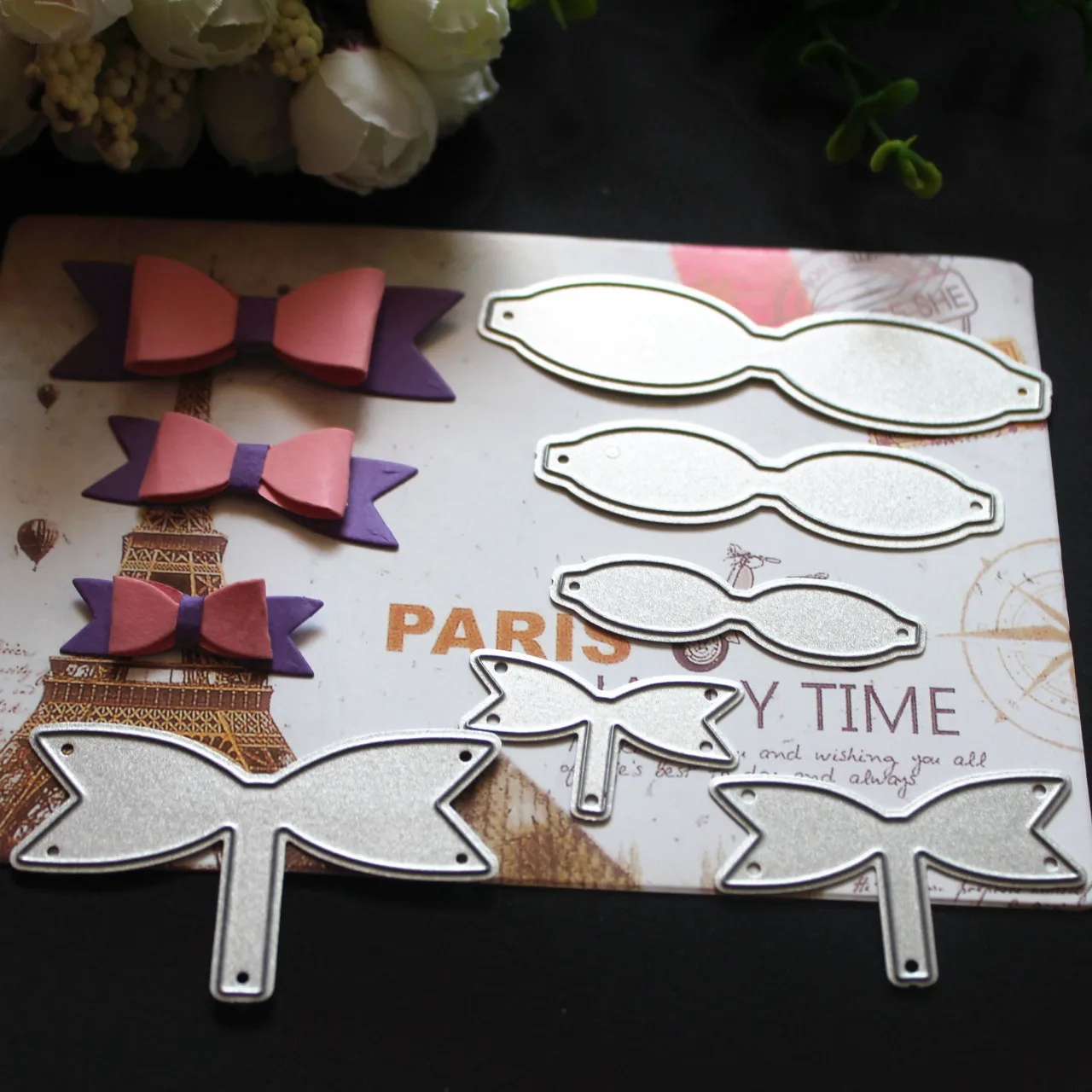 Комплект галстуков с бантиком металлические режущие штампы для скрапбукинга 2019