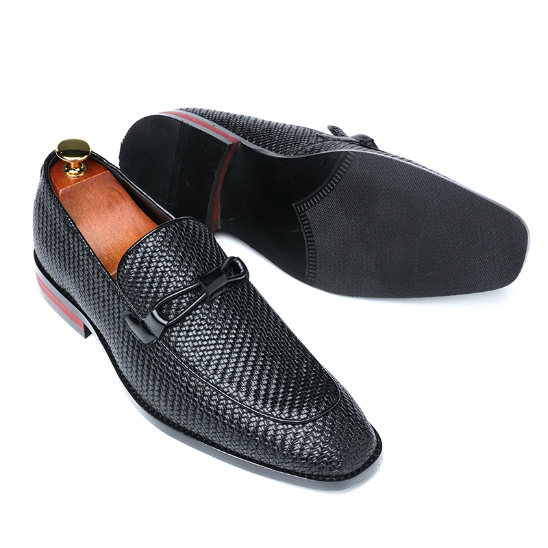 Мужские модельные туфли VRYHEID брендовые лоферы из мягкой кожи без застежки на