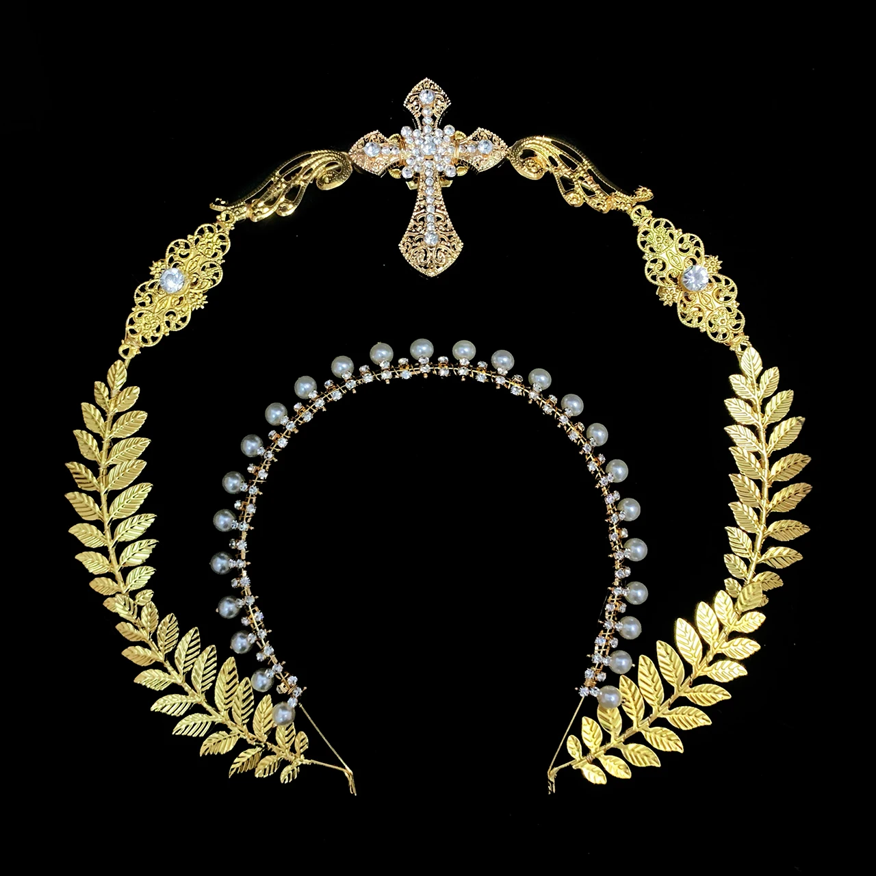 

Gold Halo Headpiece Lolita Headdress Sun Goddess Virgin Mary Gothic Gorgeous Headband Hair Accessories