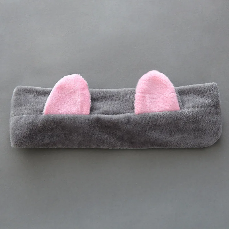 

Wash Face Hair Holder Hairbands Soft Warm Coral Fleece Bow Animal Ears Headband For Women Girls Turban Fashion Hair Accessories