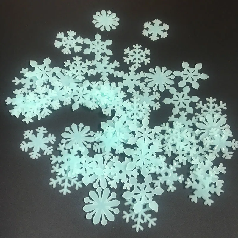 

1 партия, Детские флуоресцентные наклейки-снежинки