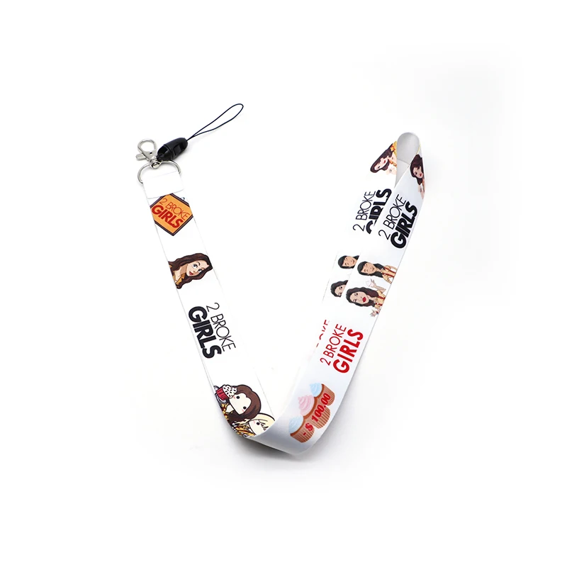 2 сломанных девушки ТВ шоу шнур ID держатель акварельные ткани ремешки для