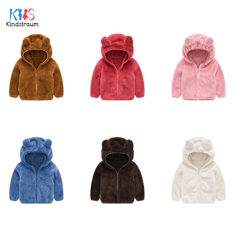 

Children Winter Faux Fur Fleece Jackets Girls Parkas Warm Coats Winter Overalls For Girls Hooded Baby Kids Outerwear DC175