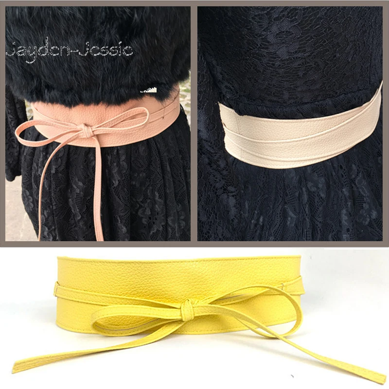 2019 простой широкий пояс Одежда Бант аксессуар галстук юбка эластичный женский