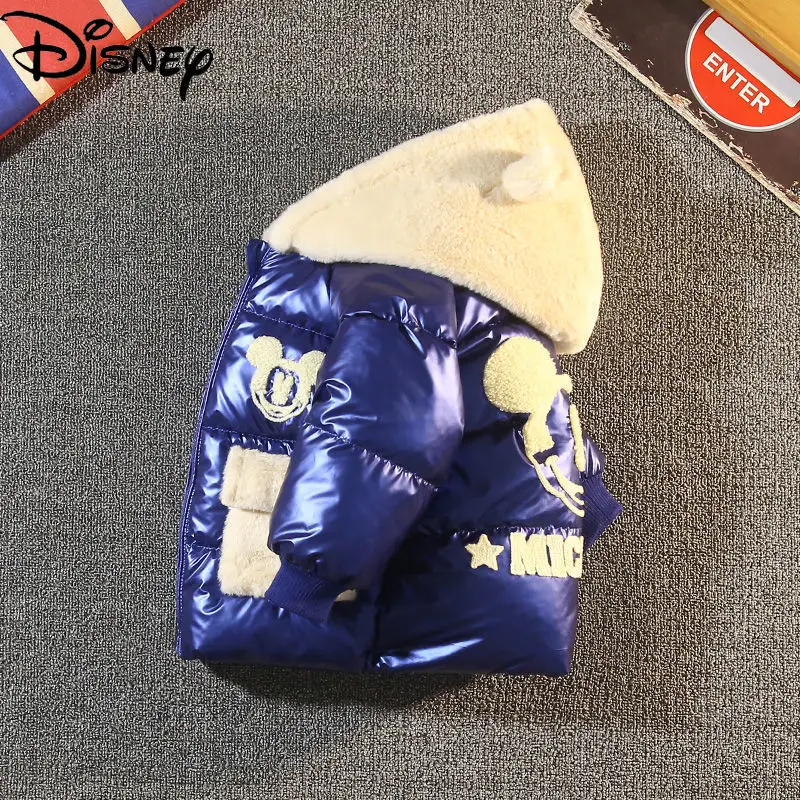 

Disney Winter Fashion New 2021 Cartoon Down Coat Plus Fleece Jacket Simple and Comfortable Waterproof Warm Children's Jacket