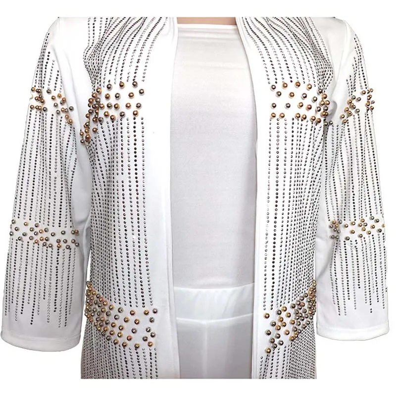 Модный комплект из 3 предметов с блестками и бусинами женская одежда в