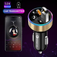 car fm transmitter bluetooth adapter receiver led voltmeter fast charger usb mp3 audio player multifunction cigarette lighter