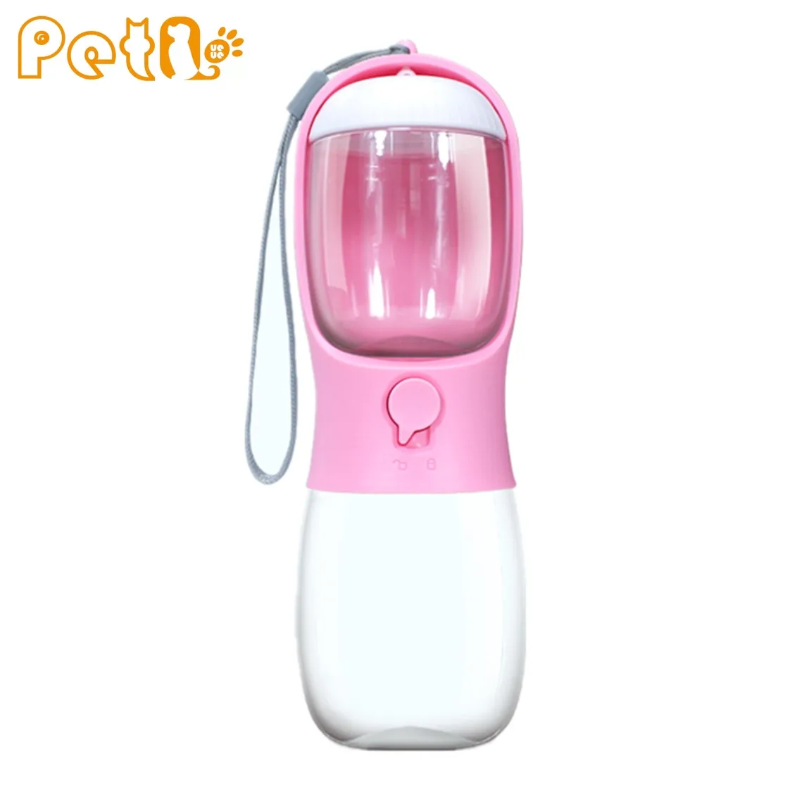 

PetQueue Portable 280ml Dog Cat Pet Water Bottle Outdoor Pet Water Dispenser 100g Food Pet Feeder Travel Drink Cup Pet Bowl