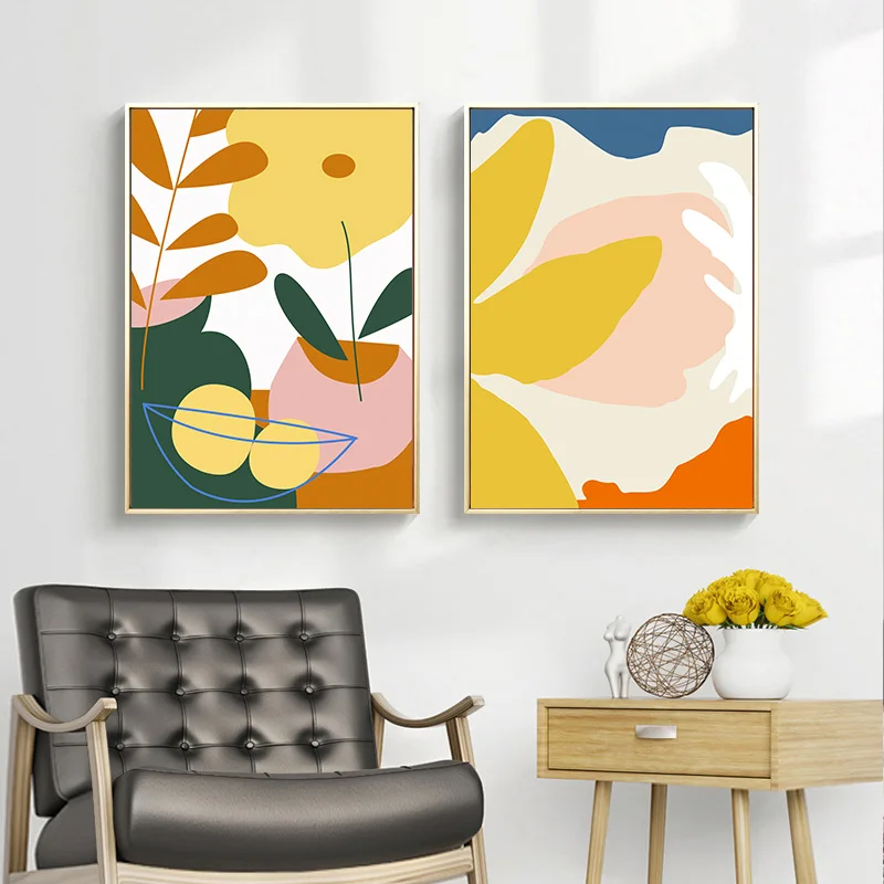 Абстрактная геометрическая форма плакат и фотостены холст настенная живопись