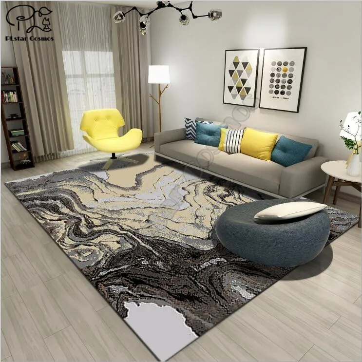 Graffiti splash ink carpet Square Anti-Skid Area Floor Mat 3D Rug Non-slip Dining Room Living Soft Bedroom Carpet | Дом и сад