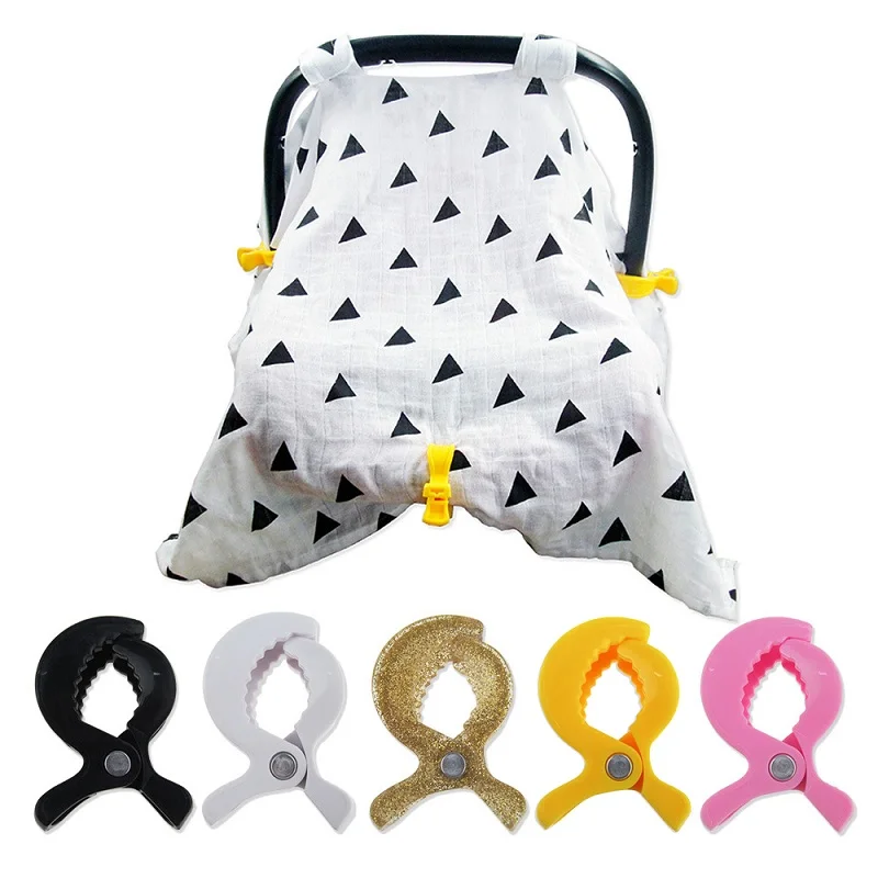2Pcs/Lot Baby Colorful Car Seat Accessories Plastic Pushchair Toy Clip Pram Stroller Peg To Hook Cover Blanket Mosquito Net | Мать и
