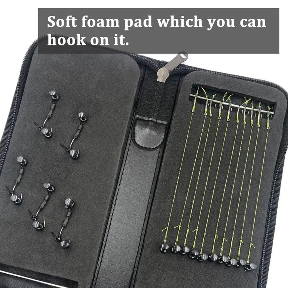 

Long Fishing Line Organizing Cases Carp Black Portable Strand Storage Bag For Fishing Line Rigs Holder