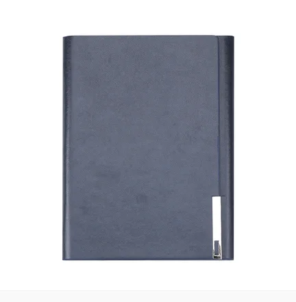 Leather Dark Blue Бумажная лодка винтажный кожаный А5 блокнот с логотипом на заказ канцелярские кольца компании блокнот спиральные блокноты для записей путешественников - Цвет: Leather Dark Blue