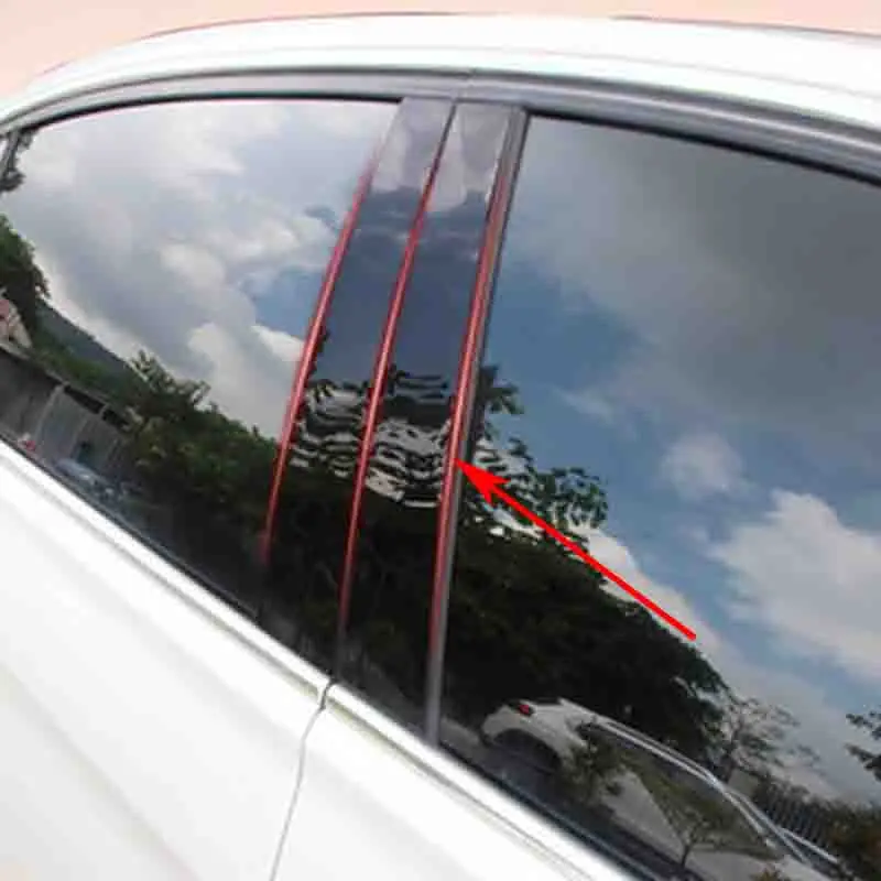 Глянцевая черная Зеркальная Наклейка на автомобильное окно BMW E46 E90 E60 E39 E36 F30 F10 F20 X5