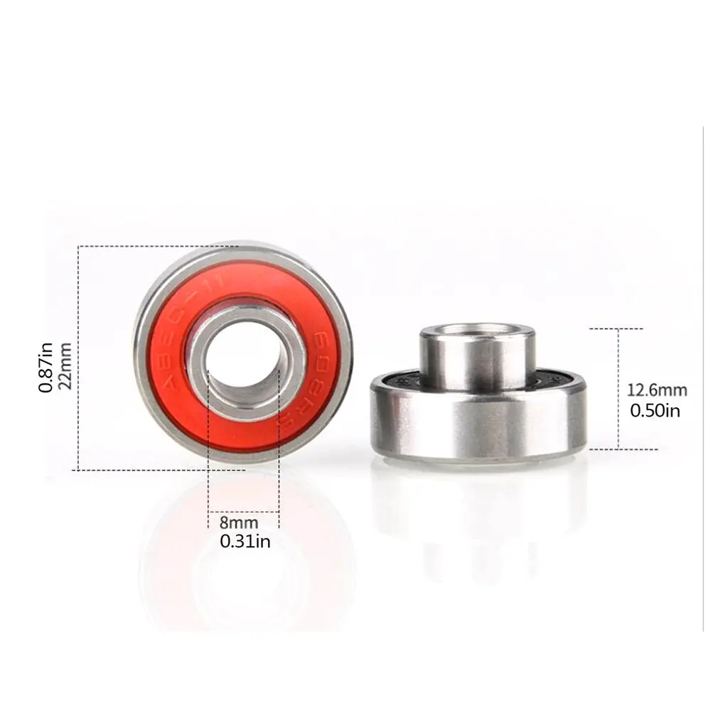 

10 Pcs 608-2RS High-speed Longboards Integrated Bearing Durable Roller Skate Bearing Roller Bearings For Scooters Longboards