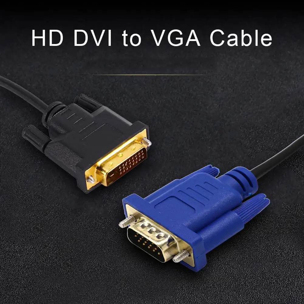 Кабель-адаптер DVI-VGA D-Sub 1 5 м с поддержкой 1080P HDTV Windows OS 8 6 9 систем и выше |