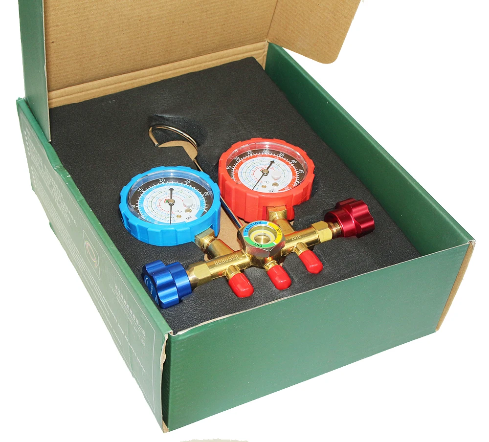 Алюминий тела манометр одиночный датчик HS 536G R410A 1 Way для бытовых