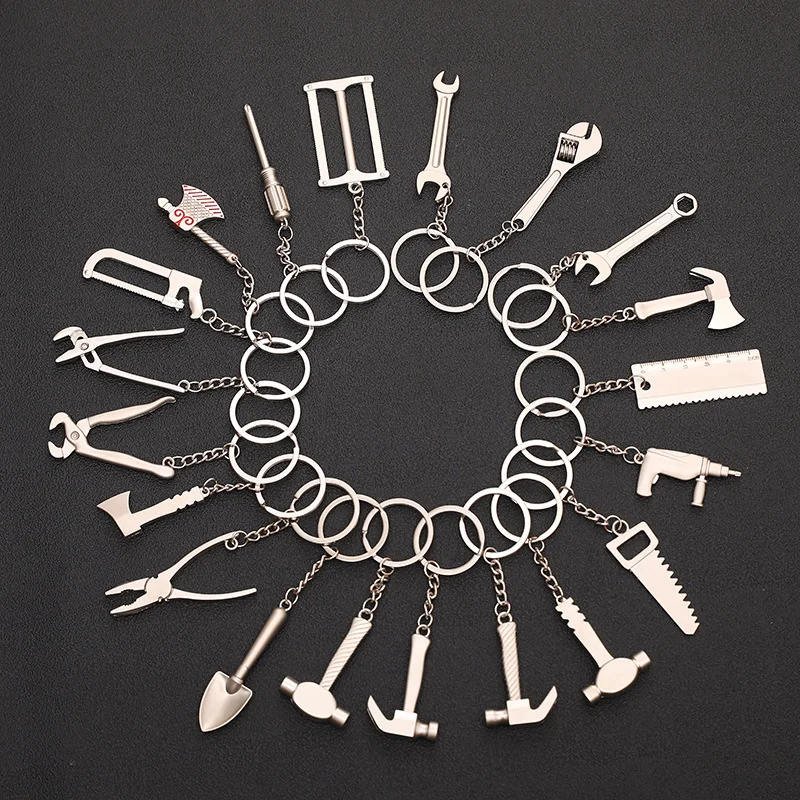 

Keychains For Men Stainless Steel Mini Simulation Adjustable Wrench Car KeyRing Outdoor Combination Tool Key Holder Jewelry Gift