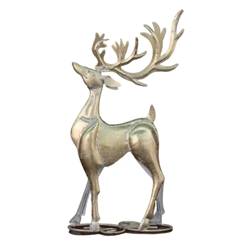 

Elk Statues Ornaments Peaceful Deer Sculpture For Christmas Decor Figurine Deer Ornaments For Winter Holiday Table Decoration