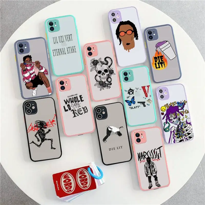 

Rapper Singer Playboi Carti Die Lit Phone Case for iPhone X XR XS 7 8 Plus 11 12 13 pro MAX 13mini Translucent Matte Shockproof