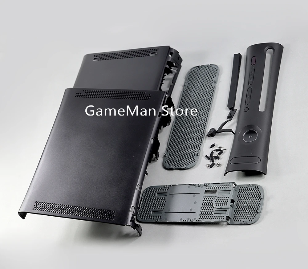 Фото 1 комплект для Xbox 360, черно-белый, полный комплект корпуса с кнопками для защиты консоли XBOX 360 Fat. №4