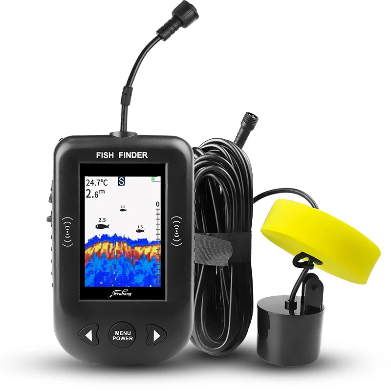 

New Professional Fish Finder Portable Wire Sonar Fish Finder, Used for Haihe Sonar Fishing Depth 0.6-100M Long-distance Range