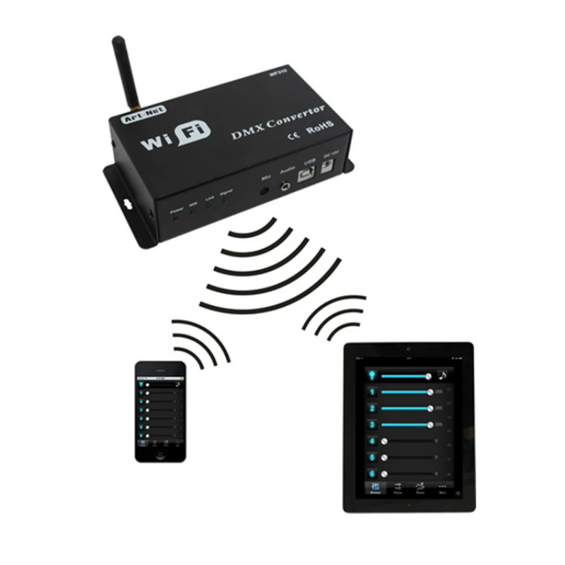WiFi конвертер dmx led контроллер выход dmx512 12 в wifi сигнал преобразования android или ios