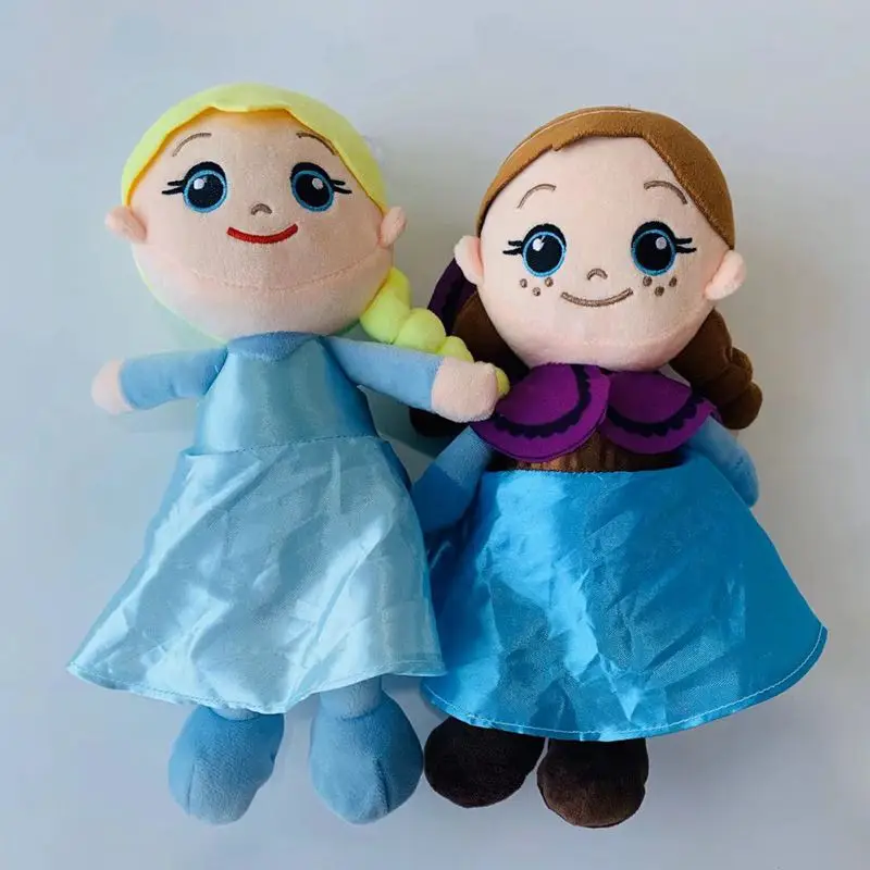 28cm anna elsa 40-50 см Снежная королева принцесса Fever Анна Эльза Brinquedos чучело Плюшевые игрушки куклы для детей рождественские подарки - Цвет: 28cm anna elsa