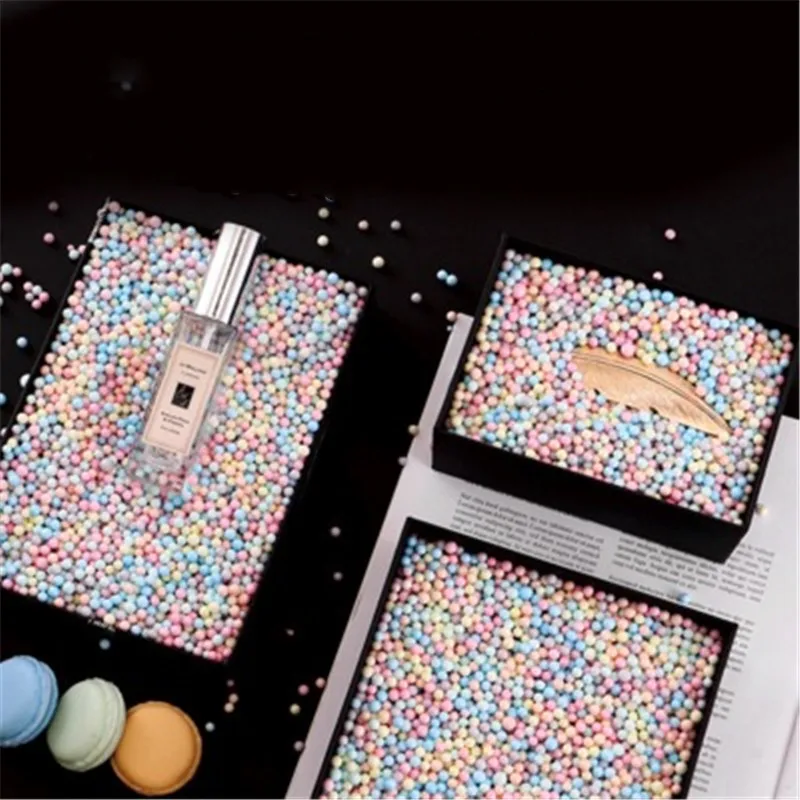 10 г/пакет красочный пенопластовый шар наполнитель подарочной коробки коробка