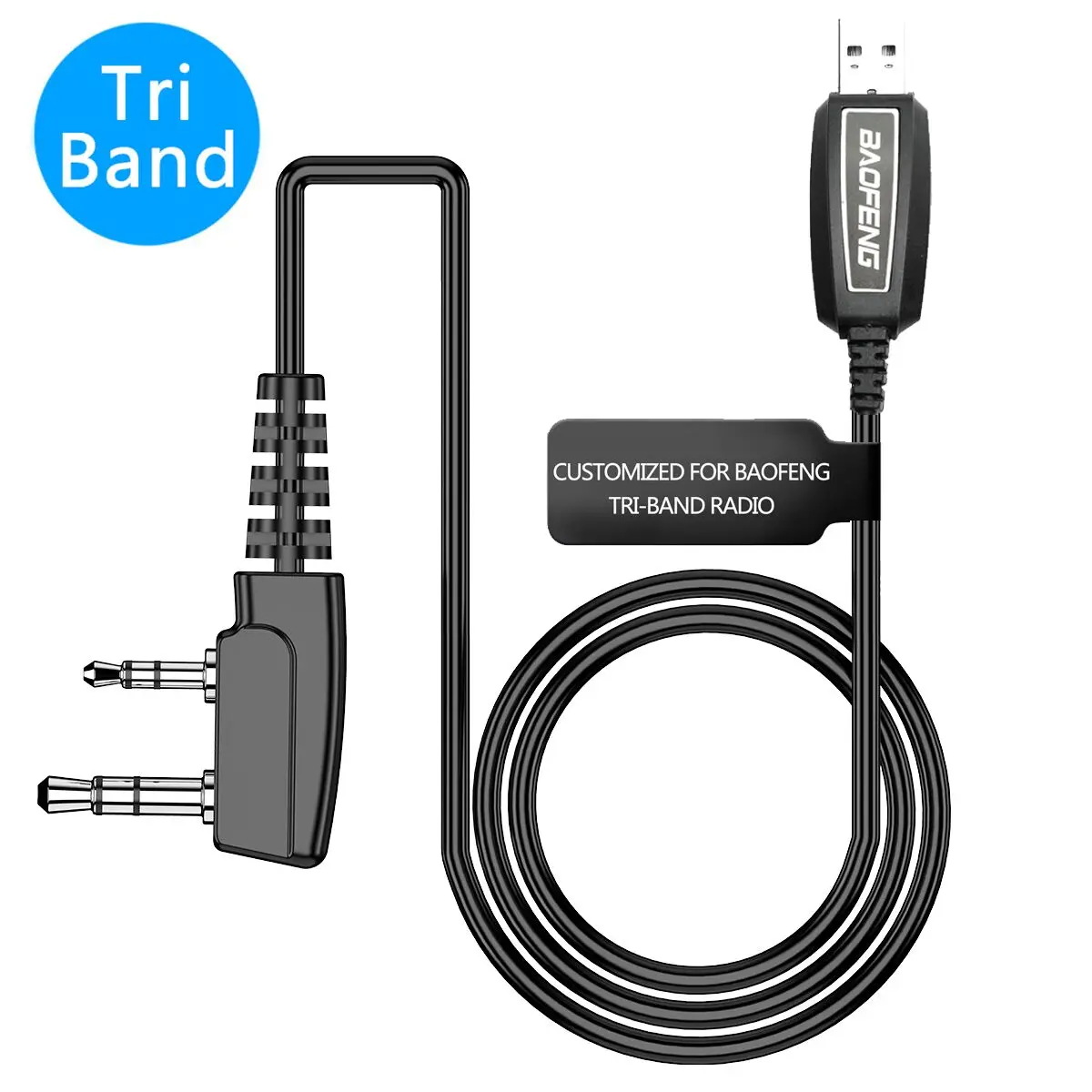 ABBREE трехдиапазонное радио PL2303 чип диск Бесплатная USB кабель для программирования
