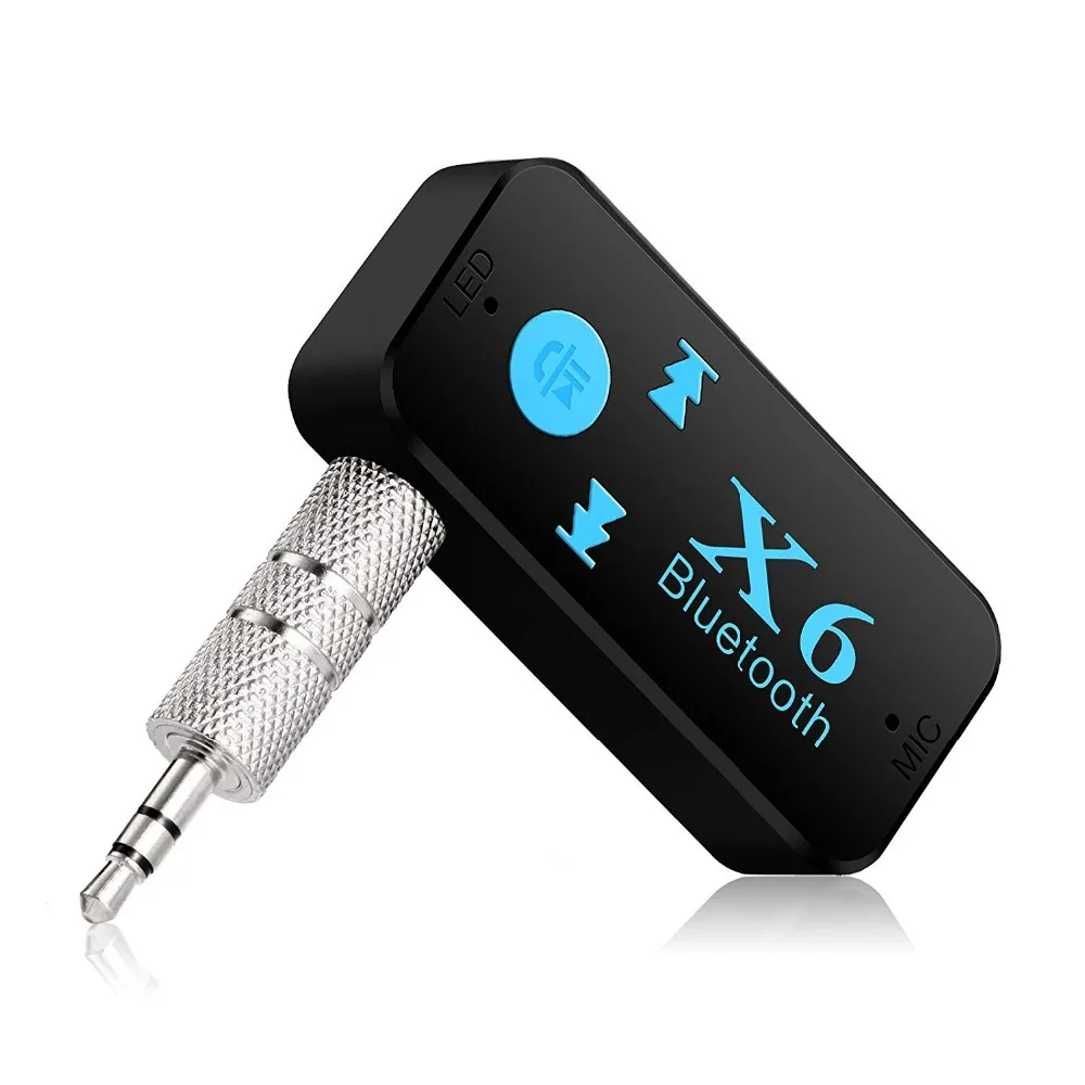 Мини X6 Bluetooth 5,0 приемник 3,5 мм AUX автомобильный комплект стерео аудио Музыка с микрофоном HandFree беспроводной адаптер приемник Поддержка TF карты