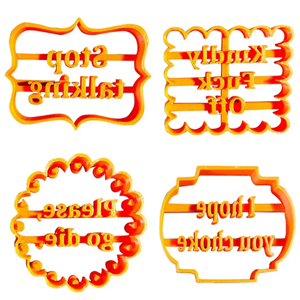 

4 шт./компл. Горячие высококачественные формы для печенья с хорошими пожеланиями форма для шоколада выпечки Изысканная форма для печенья же...