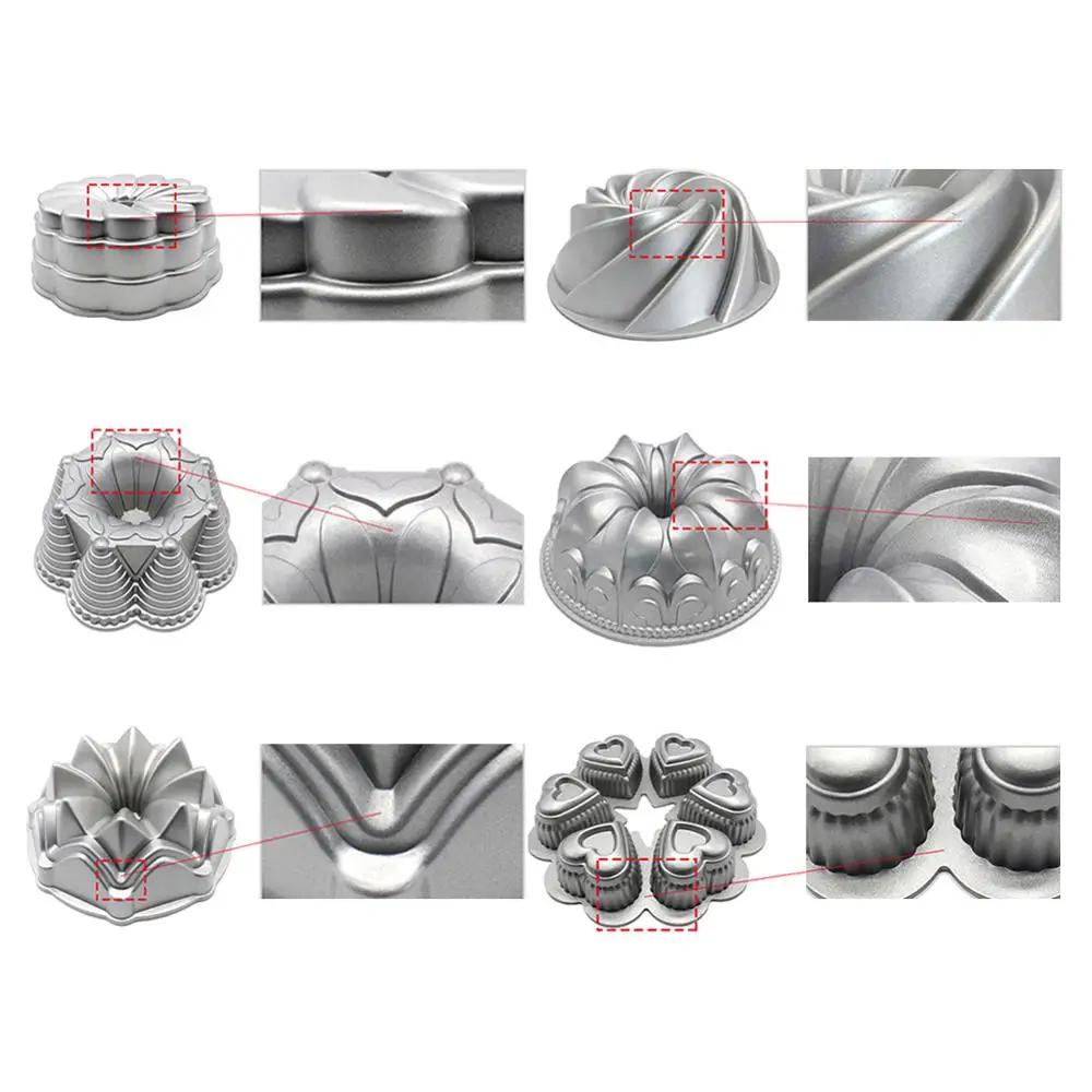 3D форма для торта с розовым сердцем 10-дюймовая литая алюминиевая выпечки DIY мусса