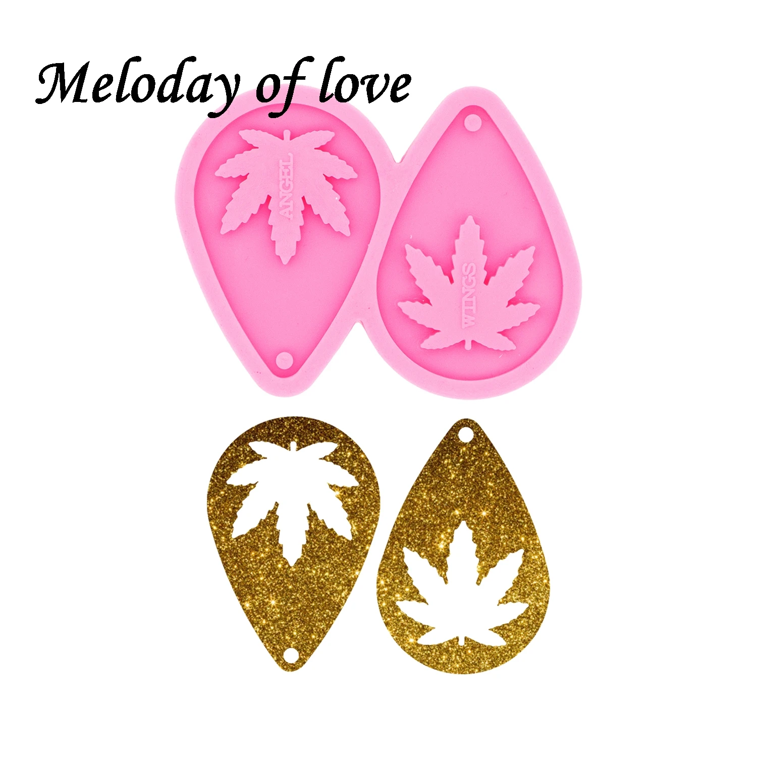 

Glossy Mermaid/Girl/Unicorn/Paw/Pot Leaf hemp Tear Drop Hoop Earrings Silicone Mold Diy Epoxy Resin Molds Jewelry Making DY0350