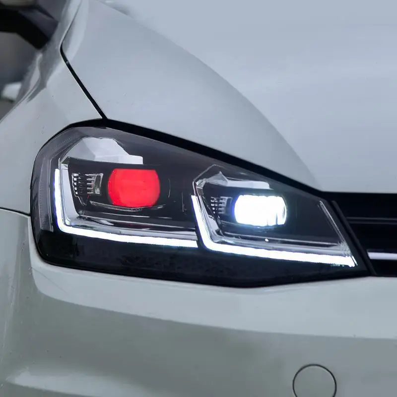 Drl Automovil Запчасти для укладки Neblineros Led Para Автомобильные фары Задние Автомобильные фары в сборе 14 15 16 17 для Volkswagen Golf 7