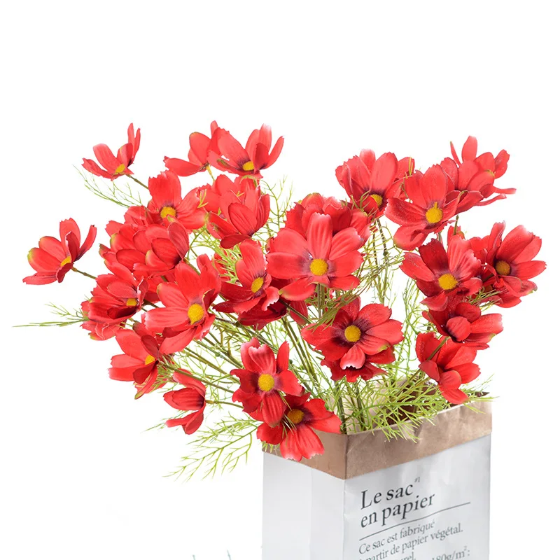 Искусственные цветы 6 головок космос искусственные пионы украшение для дома