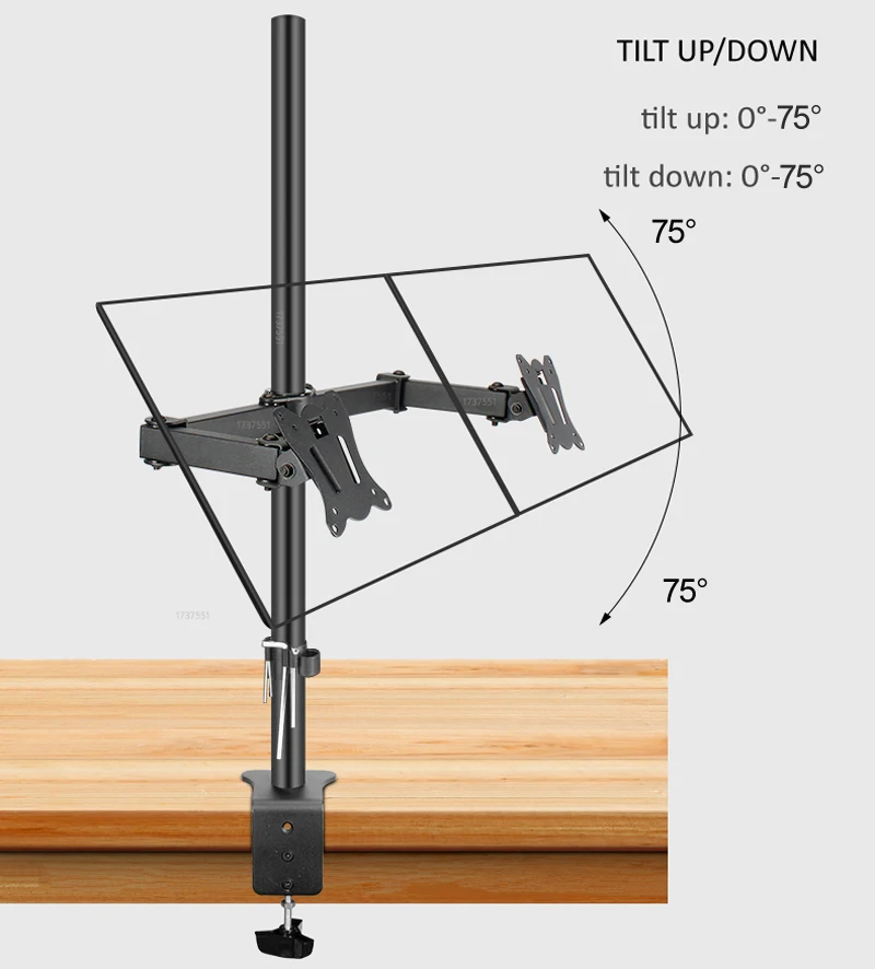 (80cm) DL-T902-380II Full Motion three Monitor desktop stand Holder 10"-27" clamp grommet hole base PC Mount foldable Arm 12kg |