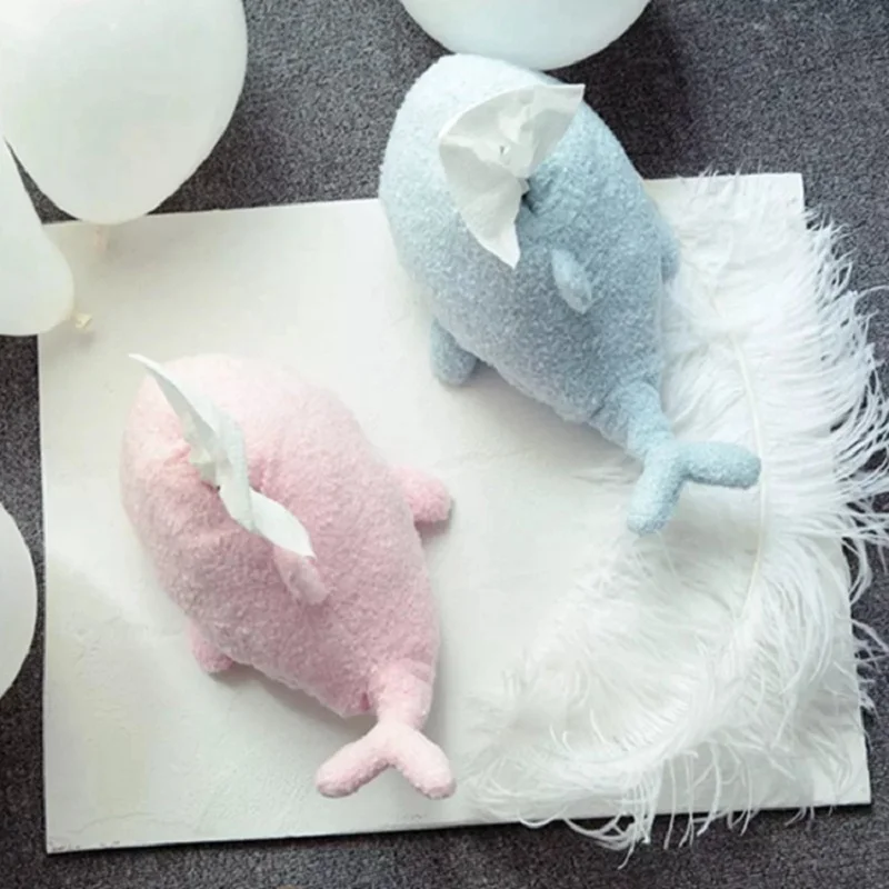 Мультяшные плюшевые автомобильные коробки для салфеток чехол Kawaii автомобиля