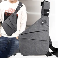 men travel business fino bag burglarproof shoulder bag holster anti theft security strap digital storage chest bags