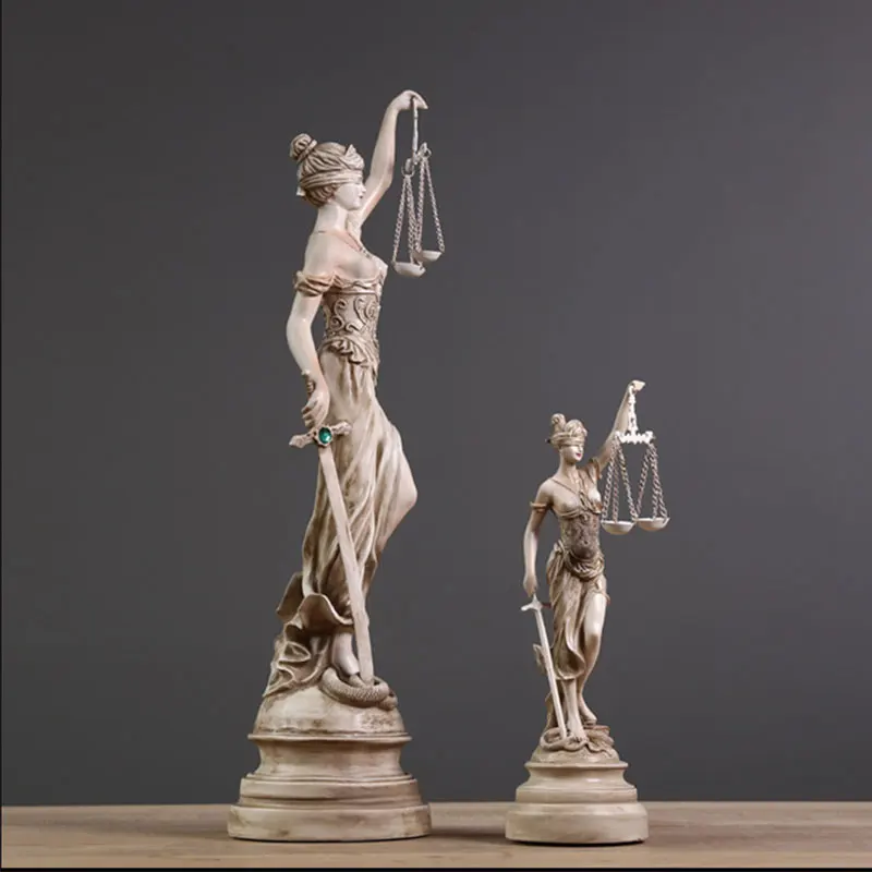 Греческий заказ богиня Themis скульптура статуя американского Ретро Ремесло декорация для рождественского подарка Греческая богиня поза украшения