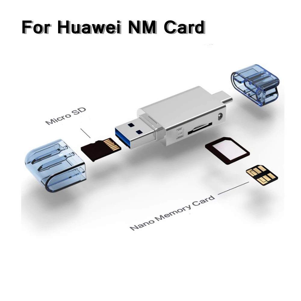 2 в 1 USB3.0 нм кардридер тип-c к Micro SD/USB для телефона/ПК использование нано карты