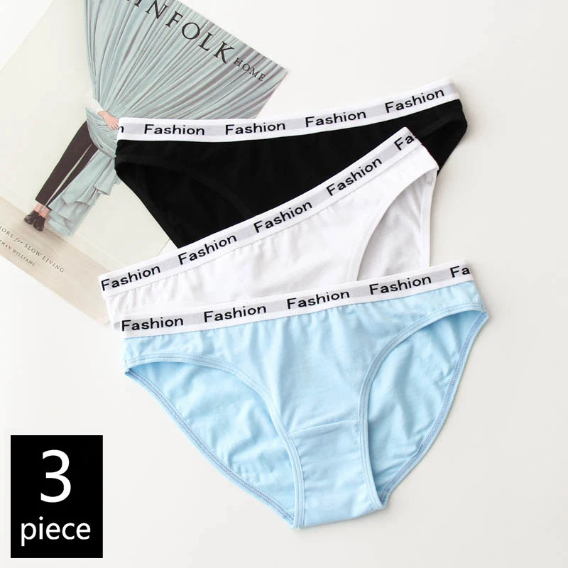 3 шт./упак.! Модные трусы с низкой талией для девочек высококачественные хлопковые