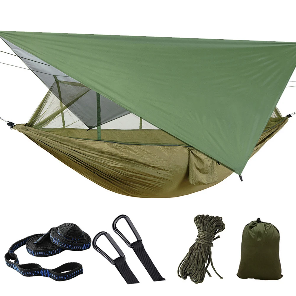 Открытый Кемпинг пикника одиночный двойной гамак взрослый уличный рюкзак