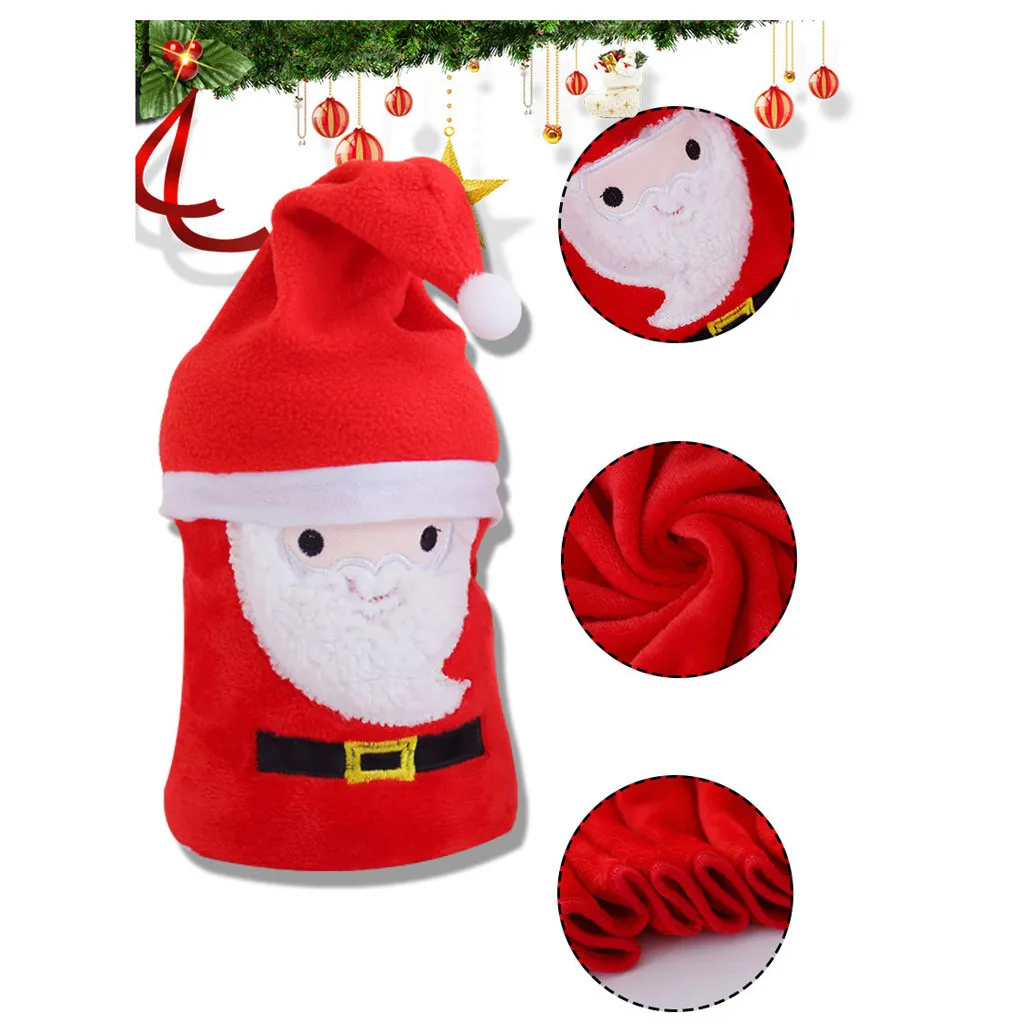 OUNEED 1 Pc Hat and Flannel Blanket Set Snowman Super Soft Christmas Cartoon Flannel Fluffy Blanket Bed Sofa Children Gift#45