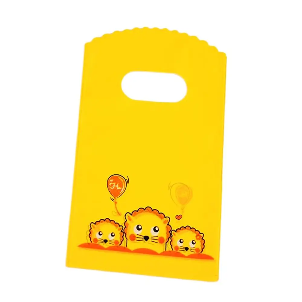

New Design Yellow Cute Cartoon Small Sac Plastique Gift Bags for Birthday Party Candy Packaging 50pcs/lot 9x15cm Wholesale