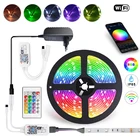 Лента светильник щаяся Гибкая для украшения Roo, BluetoothWIFI контроллер LED, SMD 2835, водонепроницаемая, 12 в пост. Тока, 51015 м
